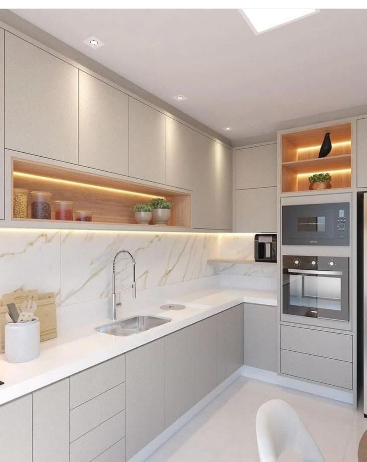 Cuisine moderne gris clair — visuel 2