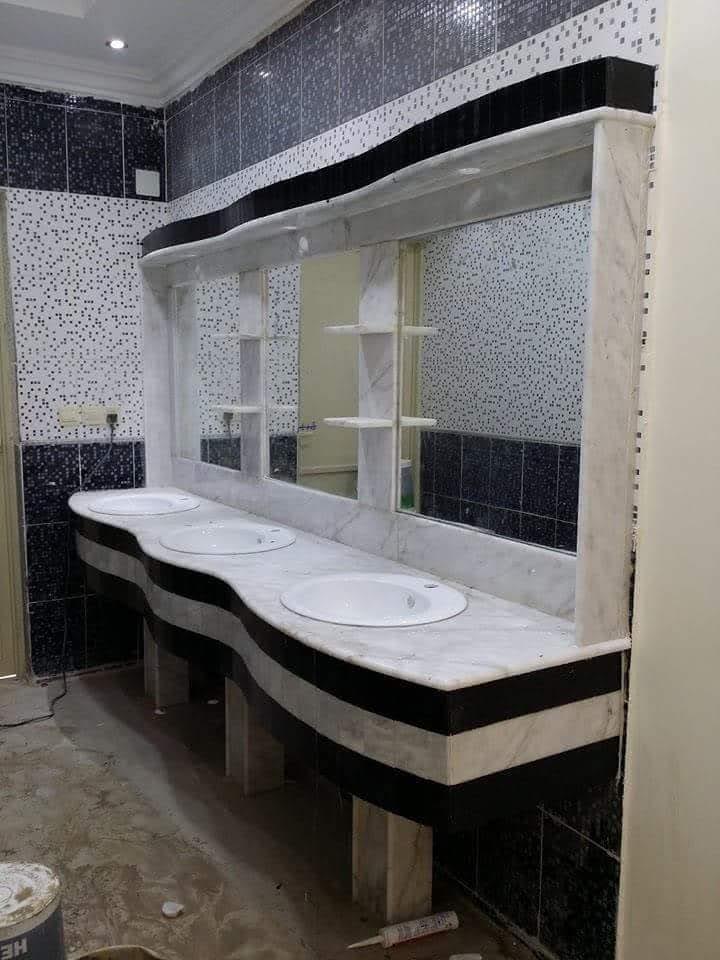 Plan vasque double en marbre — visuel 2