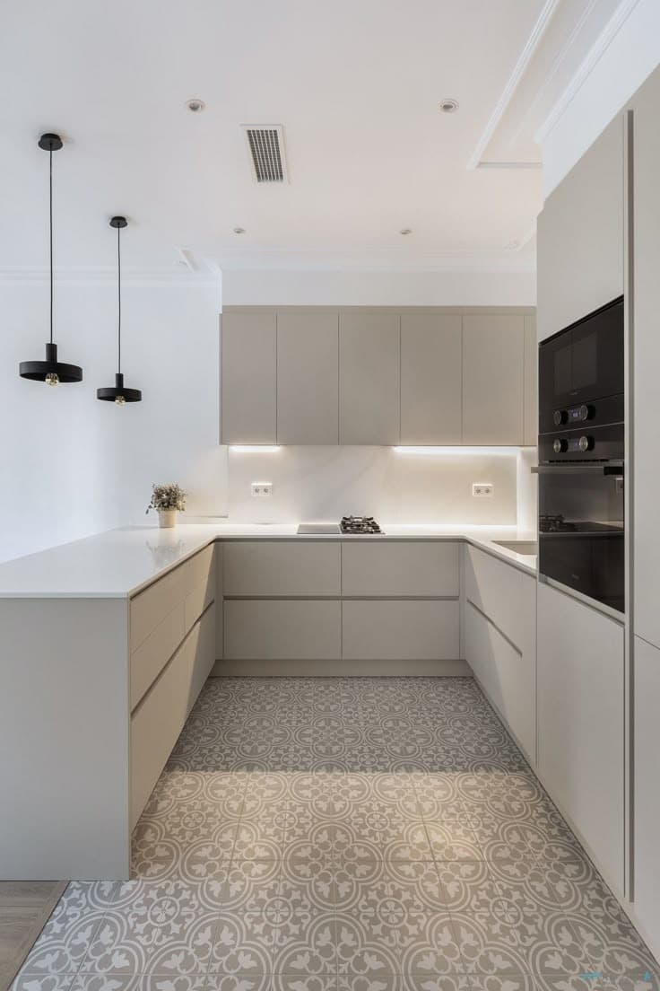 Cuisine minimaliste — Tons sable