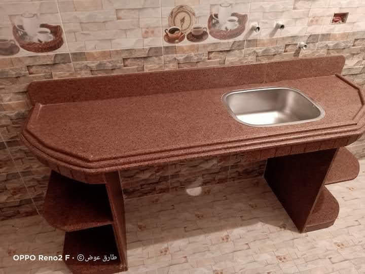 Plan de travail avec évier intégré